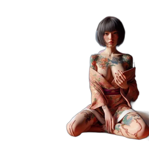 robot, dress, concept art, photorealistic transparent PNG cut-out