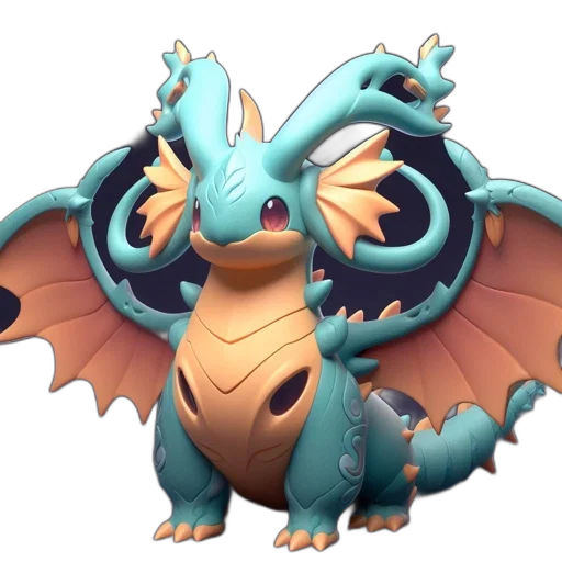 dragon, creature, animal, staff transparent PNG cut-out