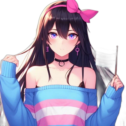dress, staff, hat, weapon transparent PNG cut-out