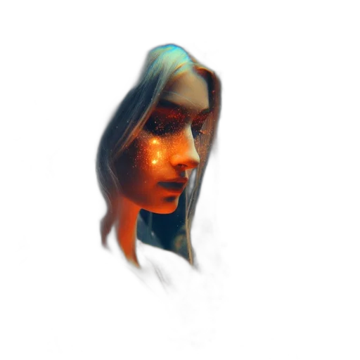 face, robot, mask, hair transparent PNG cut-out