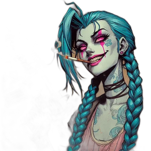 face, concept art, cyberpunk, fantasy art transparent PNG cut-out