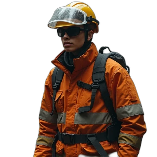 jacket, staff, cyberpunk, concept art transparent PNG cut-out