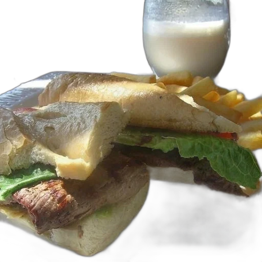 food, photorealistic, 3d render, sandwich transparent PNG cut-out
