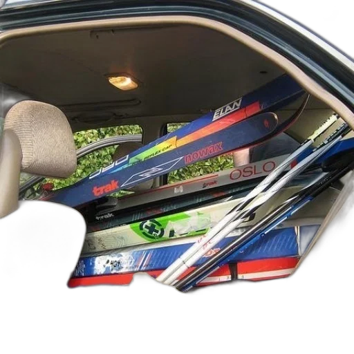 car, weapon, umbrella, skis transparent PNG cut-out