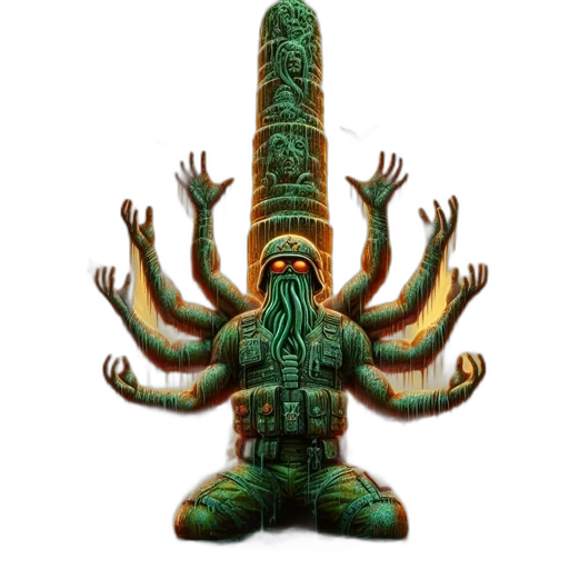 creature, crown, staff, concept art transparent PNG cut-out