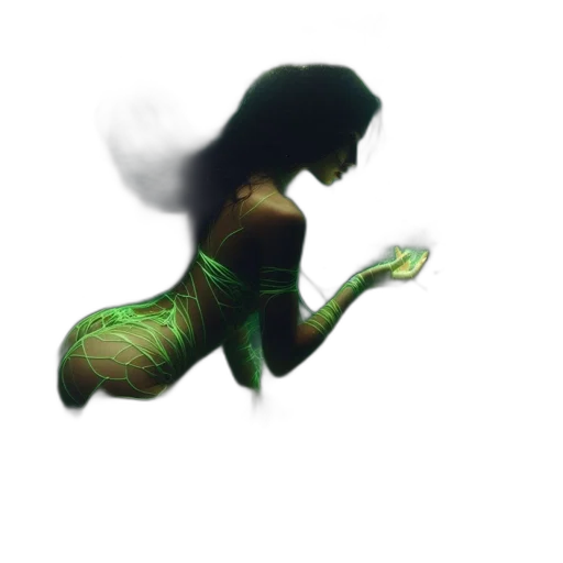 hair, creature, robot, dress transparent PNG cut-out