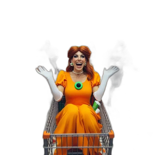 dress, staff, concept art, 3d render transparent PNG cut-out