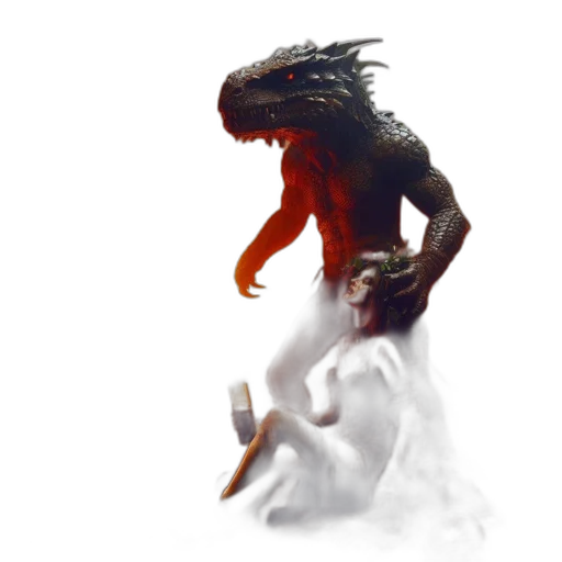 dragon, creature, dress, animal transparent PNG cut-out