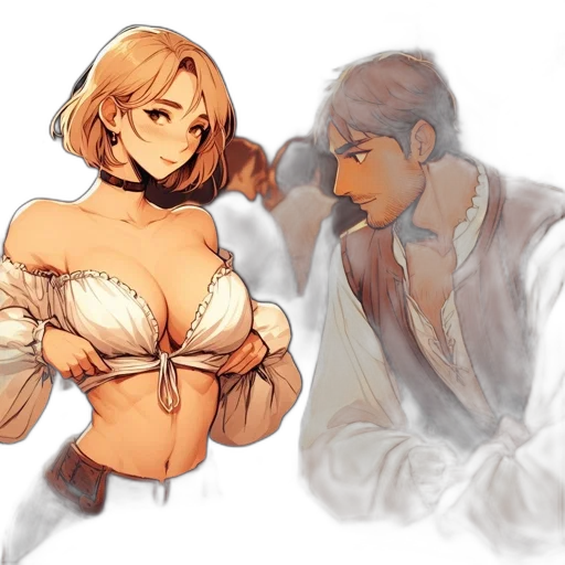 concept art, watercolor, fantasy art, anime transparent PNG cut-out