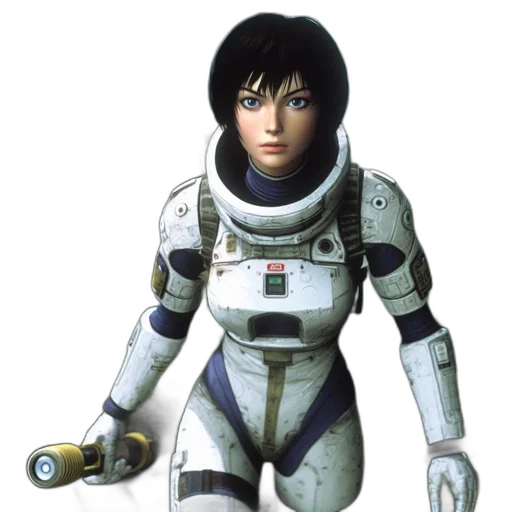 robot, jacket, face, concept art transparent PNG cut-out
