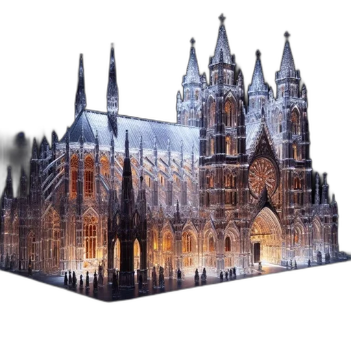 building, 3d render, concept art, photorealistic transparent PNG cut-out