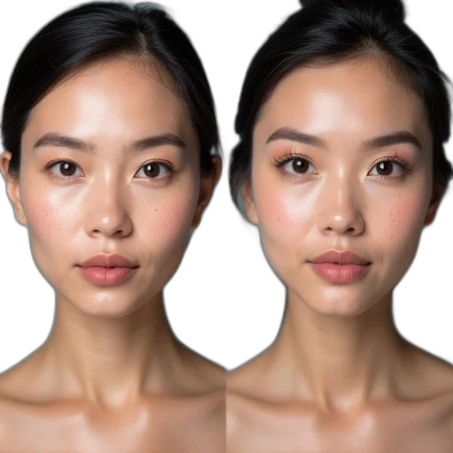 face, photorealistic, 3d render, earth tones transparent PNG cut-out