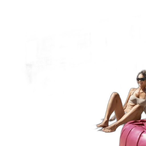 furniture, car, umbrella, 3d render transparent PNG cut-out