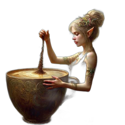 jewelry, crown, staff, fantasy art transparent PNG cut-out