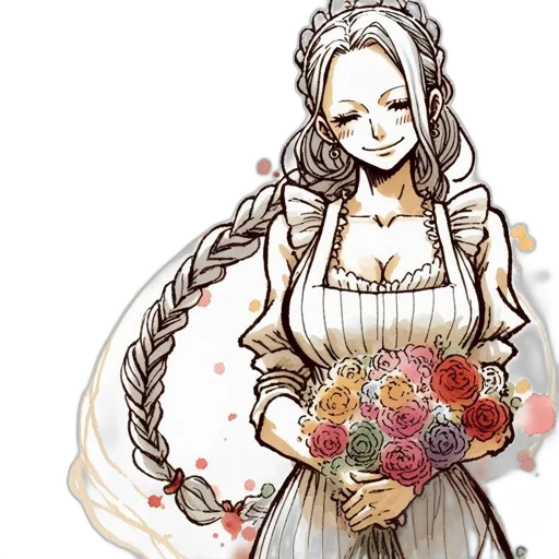 dress, flower, staff, concept art transparent PNG cut-out