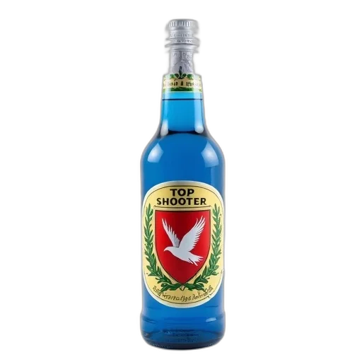 bottle, 3d render, top, shooter transparent PNG cut-out