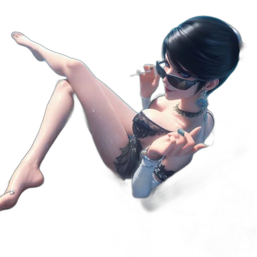 dress, staff, jewelry, shoes transparent PNG cut-out