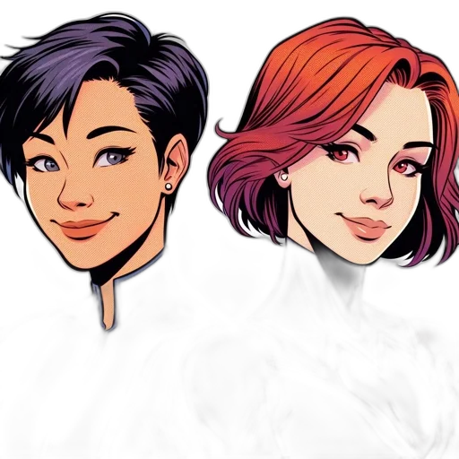 comic book art, concept art, cartoon, pixel art transparent PNG cut-out