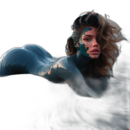 hair, creature, mask, concept art transparent PNG cut-out