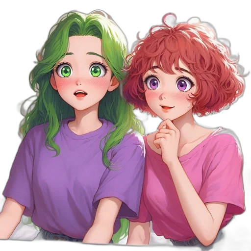 hair, crown, anime, watercolor transparent PNG cut-out