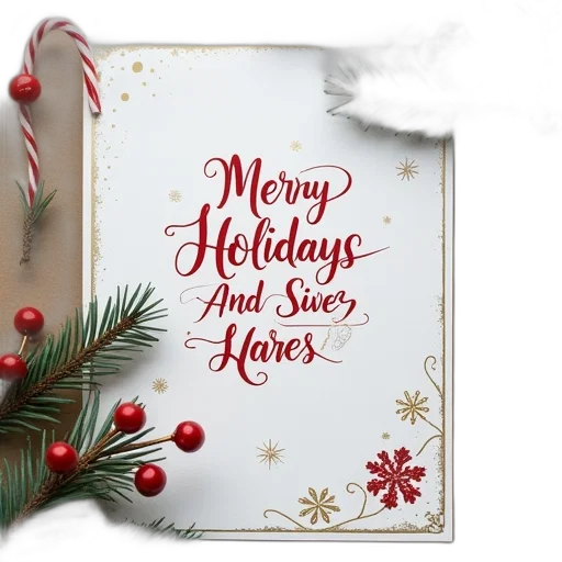 holiday, handmade, cards, calligraphy transparent PNG cut-out