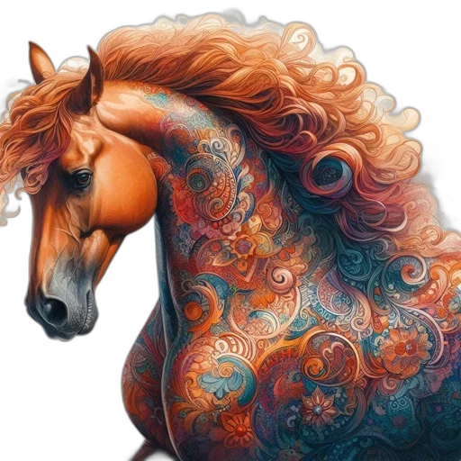 animal, dragon, dress, hair transparent PNG cut-out