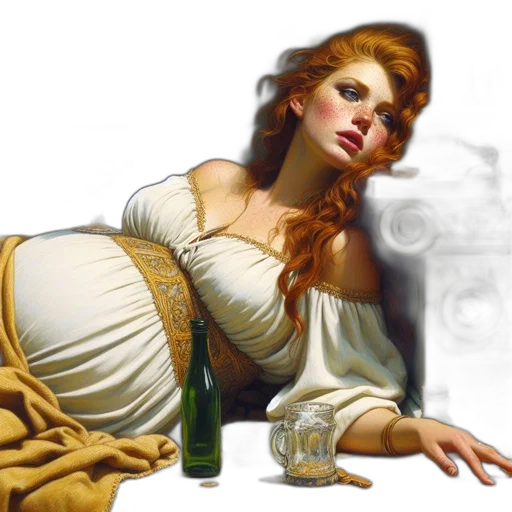 bottle, dress, jewelry, photorealistic transparent PNG cut-out