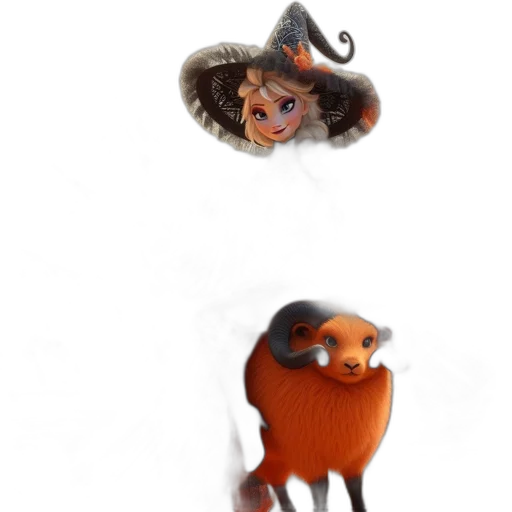 creature, animal, staff, hair transparent PNG cut-out
