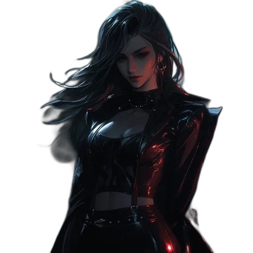 jacket, dress, concept art, comic book art transparent PNG cut-out