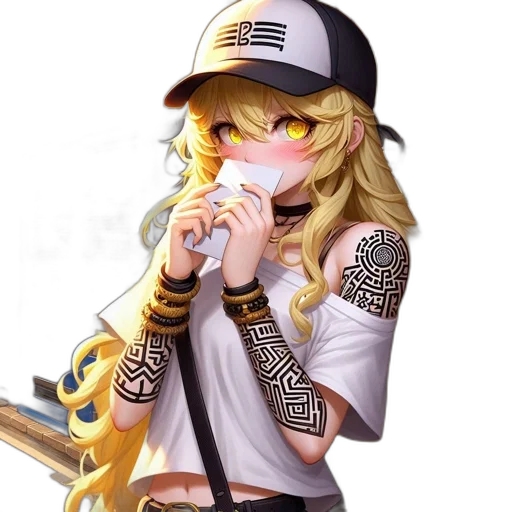 hat, anime, pixel art, concept art transparent PNG cut-out