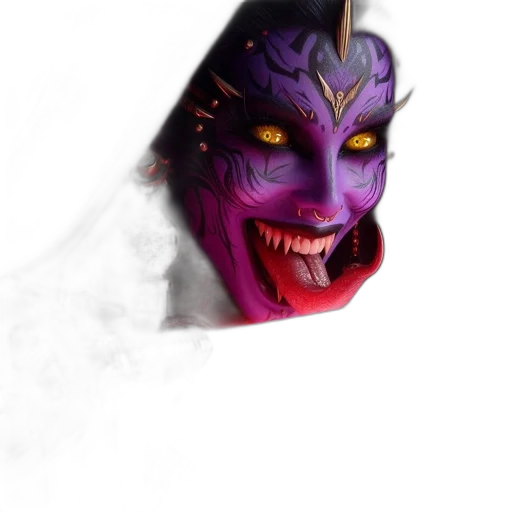 mask, face, creature, staff transparent PNG cut-out