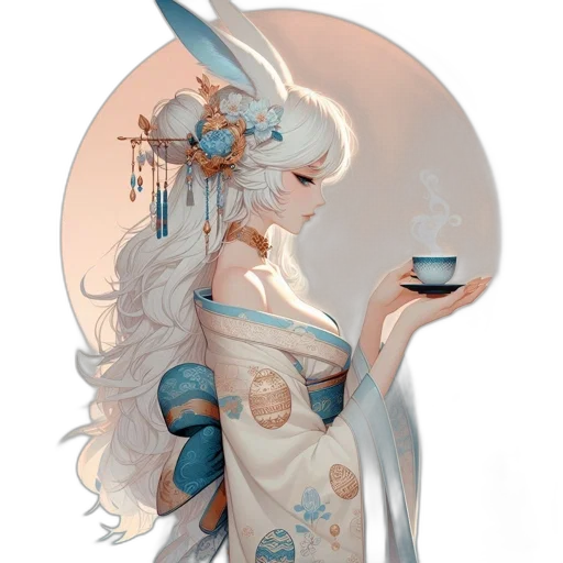dress, staff, jewelry, fantasy art transparent PNG cut-out