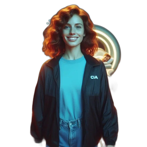 jacket, robot, creature, hair transparent PNG cut-out