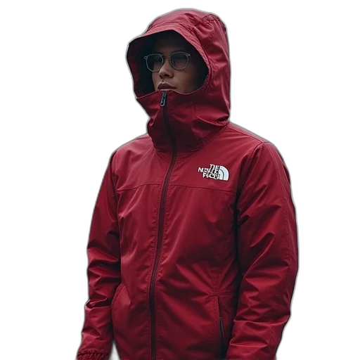 jacket, staff, umbrella, 3d render transparent PNG cut-out
