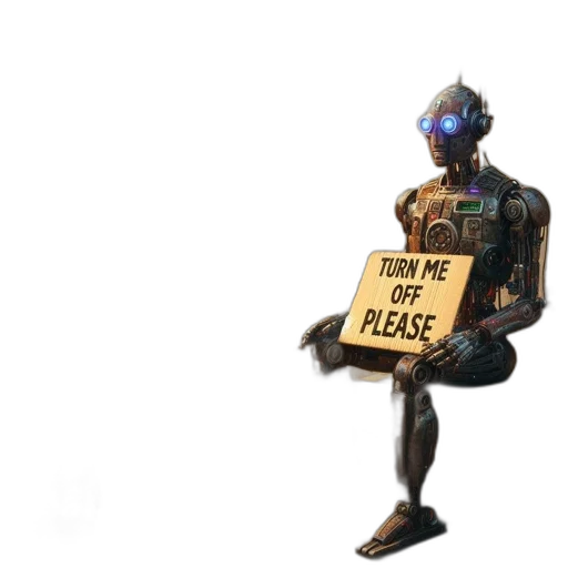 robot, weapon, staff, creature transparent PNG cut-out