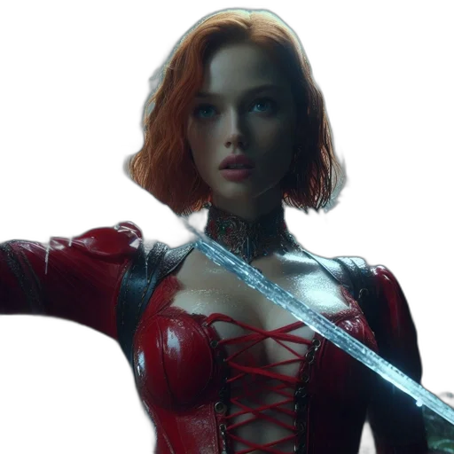 concept art, comic book art, 3d render, cyberpunk transparent PNG cut-out
