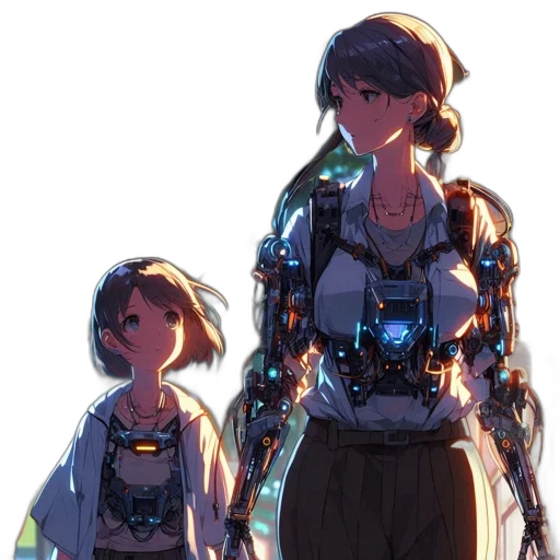 dress, jacket, jewelry, robot transparent PNG cut-out