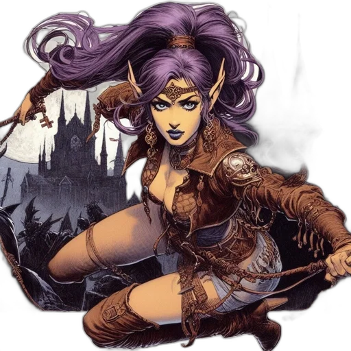 fantasy art, comic book art, concept art, pixel art transparent PNG cut-out