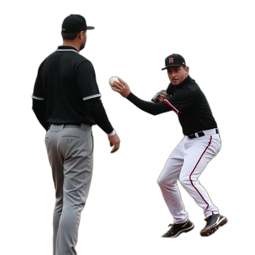 baseball, player, black, shirt transparent PNG cut-out