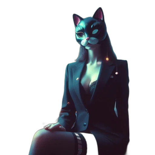 staff, jacket, mask, dress transparent PNG cut-out