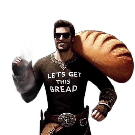 food, concept art, 3d render, character transparent PNG cut-out