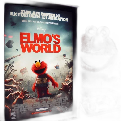 poster, animated, film, elmo transparent PNG cut-out