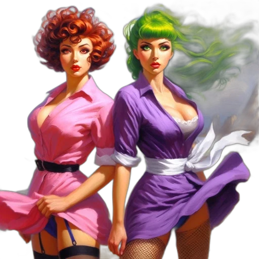 dress, comic book art, concept art, fantasy art transparent PNG cut-out