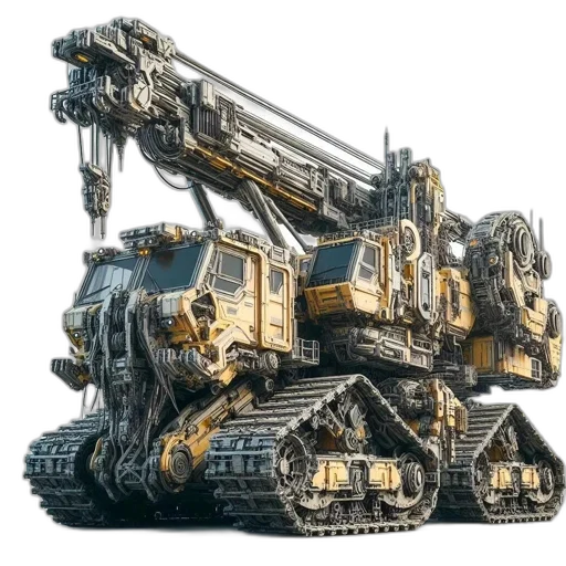 weapon, robot, car, concept art transparent PNG cut-out