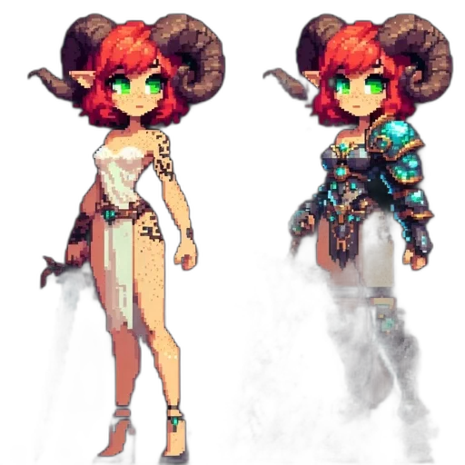 concept art, pixel art, fantasy art, 3d render transparent PNG cut-out