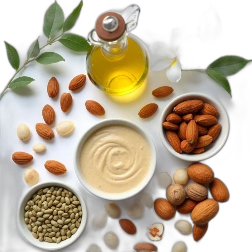 food, variety, nuts, seeds transparent PNG cut-out
