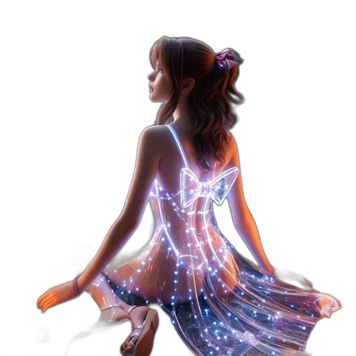 dress, fantasy art, concept art, 3d render transparent PNG cut-out