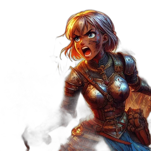 fantasy art, concept art, comic book art, photorealistic transparent PNG cut-out