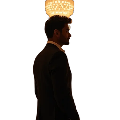 crown, staff, hat, jacket transparent PNG cut-out