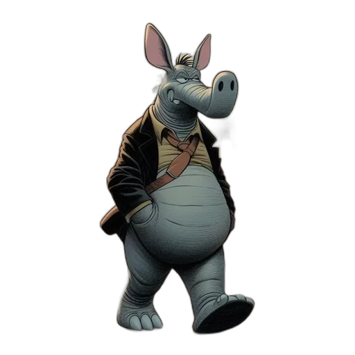jacket, dragon, animal, staff transparent PNG cut-out
